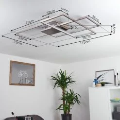 Hofstein Momahaki Deckenleuchte LED Chrom, 1-flammig, Fernbedienung -LED Leuchten Verkäufe 2022 momahaki deckenleuchte h3384770 3