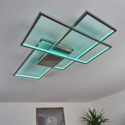 Hofstein Momahaki Deckenleuchte LED Chrom, 1-flammig, Fernbedienung -LED Leuchten Verkäufe 2022 momahaki deckenleuchte h3384770 8