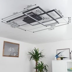 Hofstein Momahaki Deckenleuchte LED Anthrazit, 1-flammig, Fernbedienung -LED Leuchten Verkäufe 2022 momahaki deckenleuchte h3384794 3