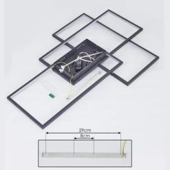 Hofstein Momahaki Deckenleuchte LED Anthrazit, 1-flammig, Fernbedienung -LED Leuchten Verkäufe 2022 momahaki deckenleuchte h3384794 4
