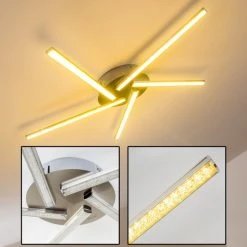 Hofstein Moncton Deckenleuchte LED Nickel-Matt, 1-flammig -LED Leuchten Verkäufe 2022 moncton deckenleuchte h3008249 2