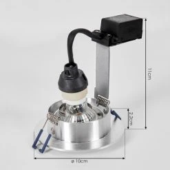 Hofstein Monthois Einbauleuchte LED Nickel-Matt, Chrom, 1-flammig -LED Leuchten Verkäufe 2022 monthois einbauleuchte h3618400 3