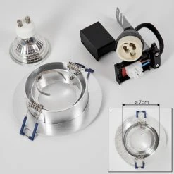 Hofstein Monthois Einbauleuchte LED Nickel-Matt, Chrom, 1-flammig -LED Leuchten Verkäufe 2022 monthois einbauleuchte h3618400 4