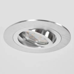 Hofstein Monthois Einbauleuchte LED Nickel-Matt, Chrom, 1-flammig -LED Leuchten Verkäufe 2022 monthois einbauleuchte h3618400 6