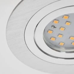 Hofstein Monthois Einbauleuchte LED Nickel-Matt, Chrom, 1-flammig -LED Leuchten Verkäufe 2022 monthois einbauleuchte h3618400 8
