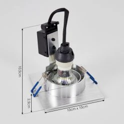 Hofstein Monthois Einbauleuchte LED Nickel-Matt, Chrom, 1-flammig -LED Leuchten Verkäufe 2022 monthois einbauleuchte h3619049 3