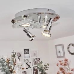 Hofstein Morges Deckenleuchte Bad LED Chrom, Wei&szlig;, 4-flammig -LED Leuchten Verkäufe 2022 morges deckenleuchte bad h3609835 6