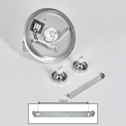 Hofstein Morges Deckenleuchte LED Nickel-Matt, Chrom, 2-flammig -LED Leuchten Verkäufe 2022 morges deckenleuchte h3458556 4