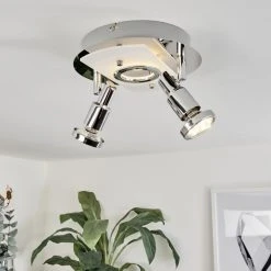 Hofstein Morges Deckenleuchte LED Nickel-Matt, Chrom, 2-flammig -LED Leuchten Verkäufe 2022 morges deckenleuchte h3458556 6