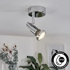 Hofstein Morges Deckenleuchte LED Chrom, 1-flammig