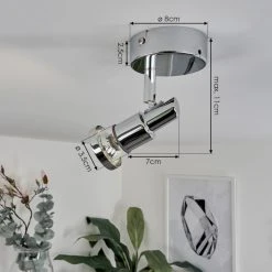 Hofstein Morges Deckenleuchte LED Chrom, 1-flammig -LED Leuchten Verkäufe 2022 morges deckenleuchte h3458600 3