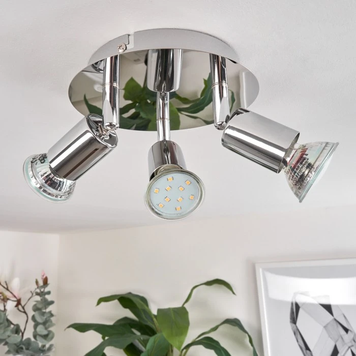 Hofstein Morges Deckenleuchte LED Chrom, 3-flammig 2 Hofstein Morges Deckenleuchte LED Chrom, 3-flammig – Bild 2