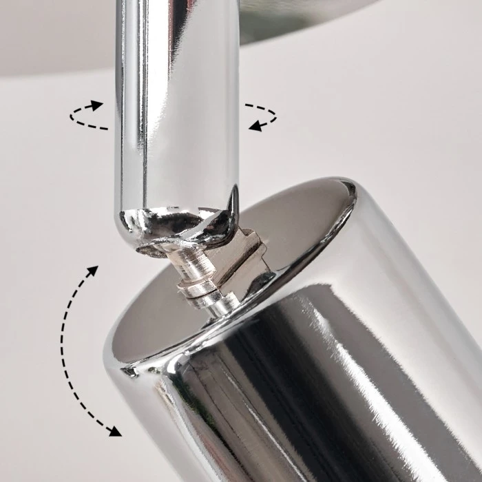 Hofstein Morges Deckenleuchte LED Chrom, 3-flammig 3 Hofstein Morges Deckenleuchte LED Chrom, 3-flammig – Bild 3