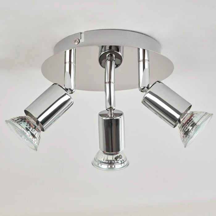 Hofstein Morges Deckenleuchte LED Chrom, 3-flammig 8 Hofstein Morges Deckenleuchte LED Chrom, 3-flammig – Bild 8