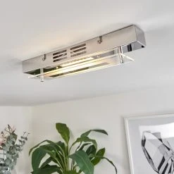 Hofstein Morges Deckenleuchte LED Chrom, 1-flammig