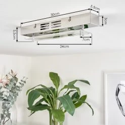 Hofstein Morges Deckenleuchte LED Chrom, 1-flammig -LED Leuchten Verkäufe 2022 morges deckenleuchte h3551523 3