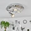 Hofstein Morges Deckenleuchte LED Chrom, Wei&szlig;, 3-flammig