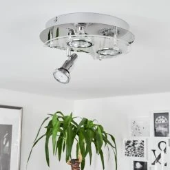Hofstein Morges Deckenleuchte LED Chrom, Wei&szlig;, 3-flammig -LED Leuchten Verkäufe 2022 morges deckenleuchte h3570890 9