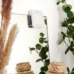 Hofstein Morges Spiegelleuchte LED Chrom, Wei&szlig;, 1-flammig -LED Leuchten Verkäufe 2022 morges spiegelleuchte h3459959 9