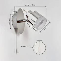 Hofstein Morges Wandleuchte LED Chrom, 1-flammig -LED Leuchten Verkäufe 2022 morges wandleuchte h3458259 3