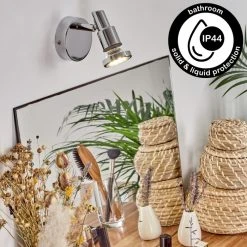 Hofstein Morges Wandleuchte LED Chrom, 1-flammig