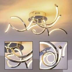 Hofstein Moskau Deckenleuchte LED Chrom, 3-flammig