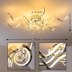 Hofstein MOSKAU Deckenleuchte LED Chrom, 6-flammig -LED Leuchten Verkäufe 2022 moskau deckenleuchte h169057 2