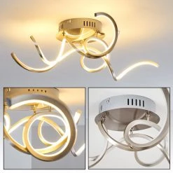 Hofstein Moskau Deckenleuchte LED Nickel-Matt, 1-flammig