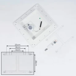 Hofstein Mota Deckenpanel LED Wei&szlig;, 1-flammig, Fernbedienung, Farbwechsler -LED Leuchten Verkäufe 2022 mota deckenpanel h3415931 4