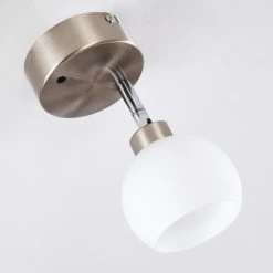 Hofstein Motala Deckenleuchte LED Nickel-Matt, Wei&szlig;, 1-flammig, Fernbedienung, Farbwechsler -LED Leuchten Verkäufe 2022 motala deckenleuchte h3298237 do1 13