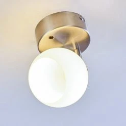 Hofstein Motala Deckenleuchte LED Nickel-Matt, Wei&szlig;, 1-flammig, Fernbedienung, Farbwechsler -LED Leuchten Verkäufe 2022 motala deckenleuchte h3298237 do1 17