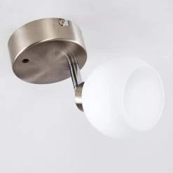 Hofstein Motala Deckenleuchte LED Nickel-Matt, Wei&szlig;, 1-flammig, Fernbedienung, Farbwechsler -LED Leuchten Verkäufe 2022 motala deckenleuchte h3298237 do1 19