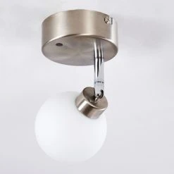 Hofstein Motala Deckenleuchte LED Nickel-Matt, Wei&szlig;, 1-flammig, Fernbedienung, Farbwechsler -LED Leuchten Verkäufe 2022 motala deckenleuchte h3298237 do1 24