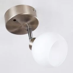 Hofstein Motala Deckenleuchte LED Nickel-Matt, Wei&szlig;, 1-flammig, Fernbedienung, Farbwechsler -LED Leuchten Verkäufe 2022 motala deckenleuchte h3298237 do1 26