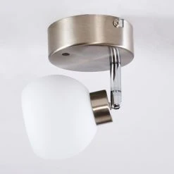 Hofstein Motala Deckenleuchte LED Nickel-Matt, Wei&szlig;, 1-flammig, Fernbedienung, Farbwechsler -LED Leuchten Verkäufe 2022 motala deckenleuchte h3298237 do1 29