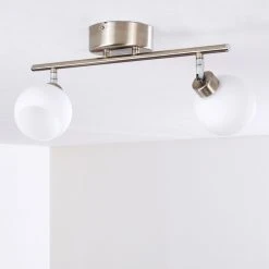 Hofstein Motala Deckenleuchte LED Nickel-Matt, 2-flammig, Fernbedienung, Farbwechsler -LED Leuchten Verkäufe 2022 motala deckenleuchte h3298268 do1 12