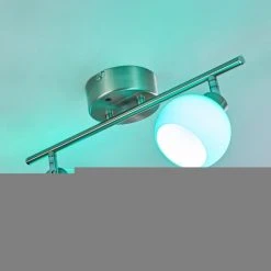 Hofstein Motala Deckenleuchte LED Nickel-Matt, 2-flammig, Fernbedienung, Farbwechsler -LED Leuchten Verkäufe 2022 motala deckenleuchte h3298268 do1 30