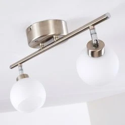 Hofstein Motala Deckenleuchte LED Nickel-Matt, 2-flammig, Fernbedienung, Farbwechsler -LED Leuchten Verkäufe 2022 motala deckenleuchte h3298268 do1 6