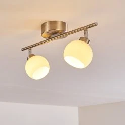 Hofstein Motala Deckenleuchte LED Nickel-Matt, 2-flammig, Fernbedienung, Farbwechsler -LED Leuchten Verkäufe 2022 motala deckenleuchte h3299944 do2 20