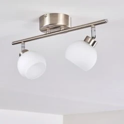 Hofstein Motala Deckenleuchte LED Nickel-Matt, 2-flammig, Fernbedienung, Farbwechsler -LED Leuchten Verkäufe 2022 motala deckenleuchte h3299944 do2 25