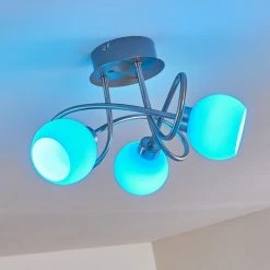 Hofstein Motala Deckenleuchte LED Nickel-Matt, 3-flammig, Fernbedienung, Farbwechsler -LED Leuchten Verkäufe 2022 motala deckenleuchte h3299975 do2 17