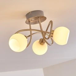 Hofstein Motala Deckenleuchte LED Nickel-Matt, 3-flammig, Fernbedienung, Farbwechsler -LED Leuchten Verkäufe 2022 motala deckenleuchte h3299975 do2 19