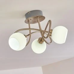 Hofstein Motala Deckenleuchte LED Nickel-Matt, 3-flammig, Fernbedienung, Farbwechsler -LED Leuchten Verkäufe 2022 motala deckenleuchte h3299975 do2 20