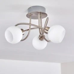 Hofstein Motala Deckenleuchte LED Nickel-Matt, 3-flammig, Fernbedienung, Farbwechsler -LED Leuchten Verkäufe 2022 motala deckenleuchte h3299975 do2 22