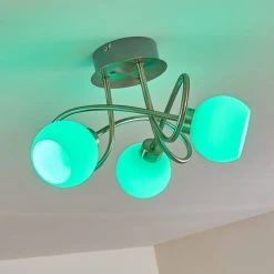 Hofstein Motala Deckenleuchte LED Nickel-Matt, 3-flammig, Fernbedienung, Farbwechsler -LED Leuchten Verkäufe 2022 motala deckenleuchte h3299975 do2 24