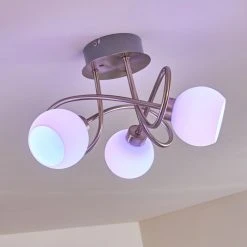 Hofstein Motala Deckenleuchte LED Nickel-Matt, 3-flammig, Fernbedienung, Farbwechsler -LED Leuchten Verkäufe 2022 motala deckenleuchte h3299975 do2 25