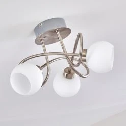 Hofstein Motala Deckenleuchte LED Nickel-Matt, 3-flammig, Fernbedienung, Farbwechsler -LED Leuchten Verkäufe 2022 motala deckenleuchte h3299975 do2 4