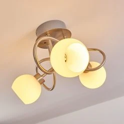 Hofstein Motala Deckenleuchte LED Nickel-Matt, 3-flammig, Fernbedienung, Farbwechsler -LED Leuchten Verkäufe 2022 motala deckenleuchte h3299975 do2 5