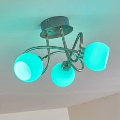 Hofstein Motala Deckenleuchte LED Nickel-Matt, 3-flammig, Fernbedienung, Farbwechsler -LED Leuchten Verkäufe 2022 motala deckenleuchte h3299975 do2 8