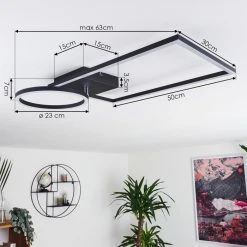 Hofstein Moya Deckenleuchte LED Schwarz, 1-flammig -LED Leuchten Verkäufe 2022 moya deckenleuchte h3416426 3